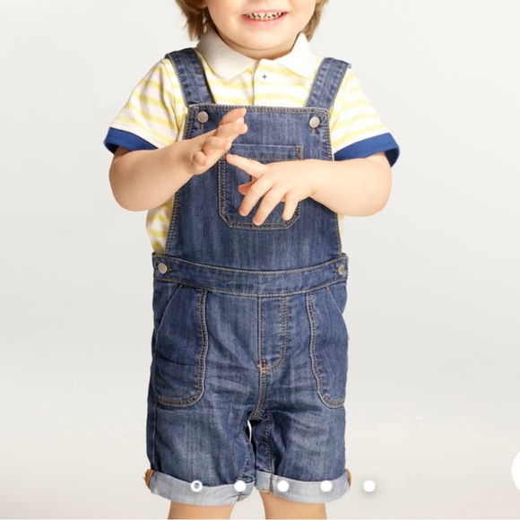 Obaibi Denim Short Overalls - Picture 2 of 14